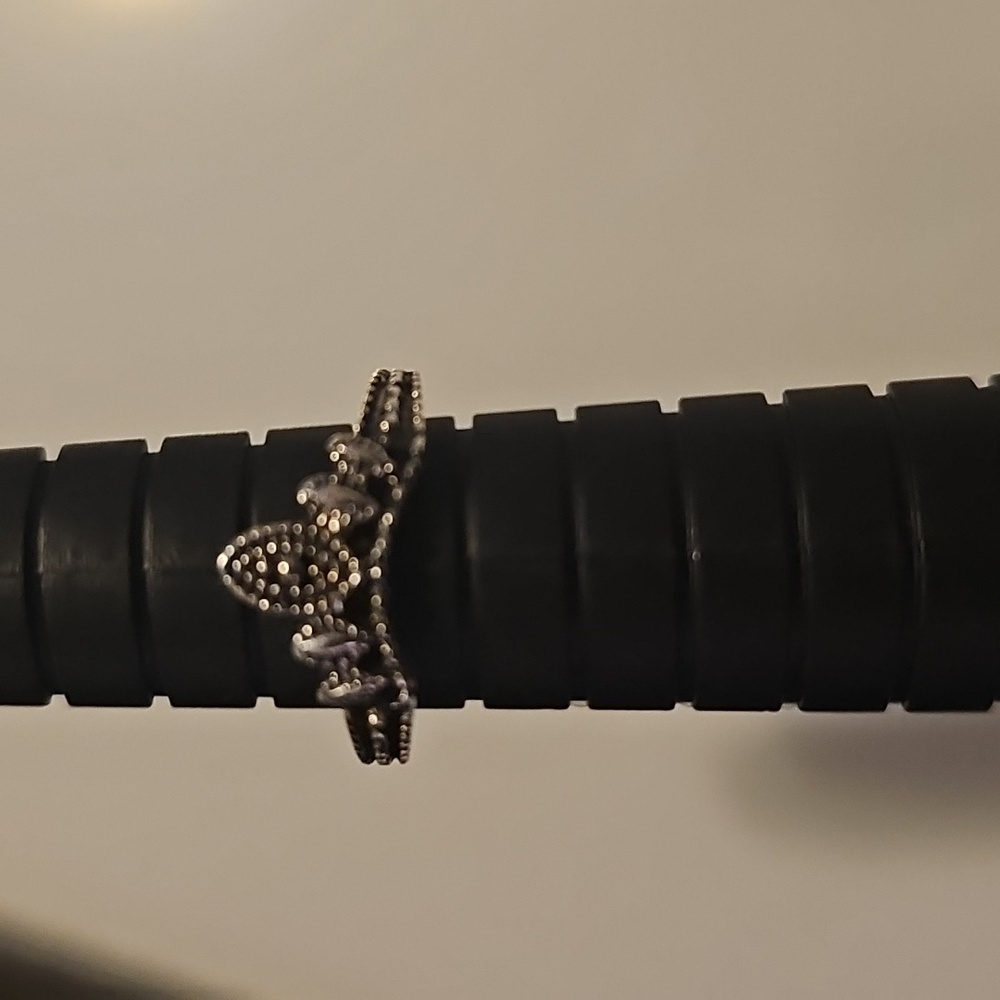 Silver Tone  Crown Ring